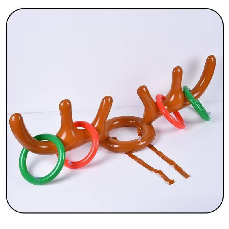 Inflatable Horn Reindeer Headband Throwing Hoop Suitable For Parties Christmas