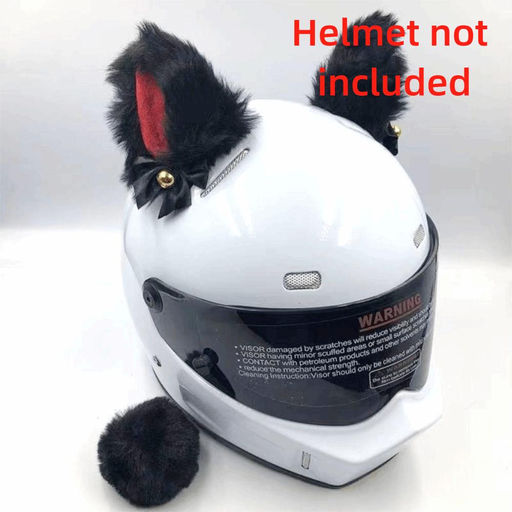 

Милий Самоклеючий Декор для Мотоциклетного Шолома Косплей Особистість Плюшеві Вушка Кішки М які Гладкі Аксесуари для Мотокросу