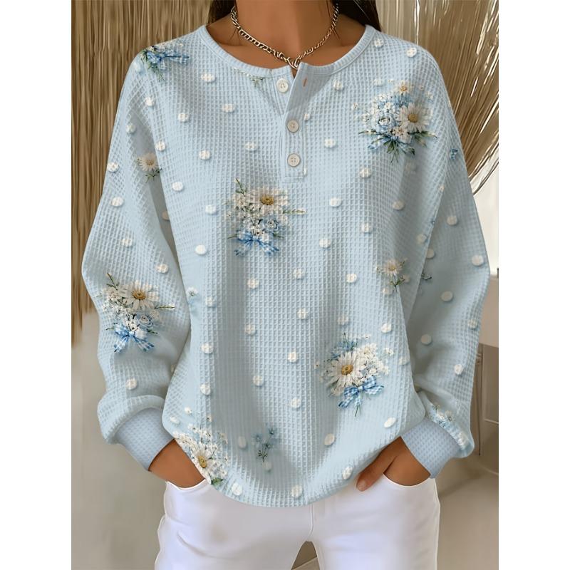 Women's Sweatshirt Little Daisy Fresh Healing Print