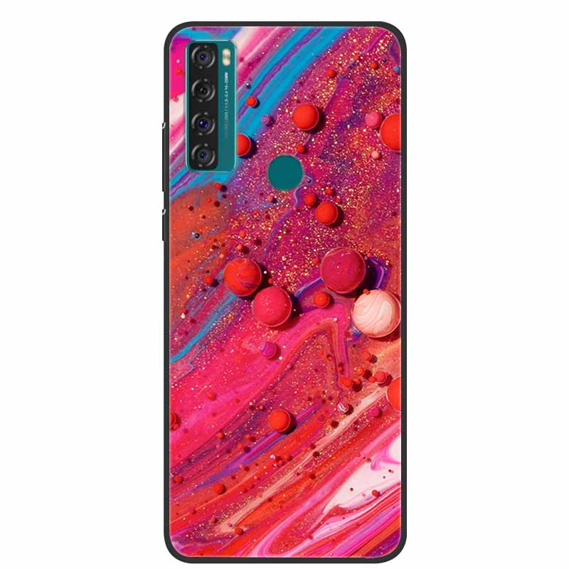 For TCL 20 SE Case Luxury Silicone TPU Soft Cover Phone Case For TCL 20 SE T671H Cartoon Funda Colourful Capa Shockproof Coque