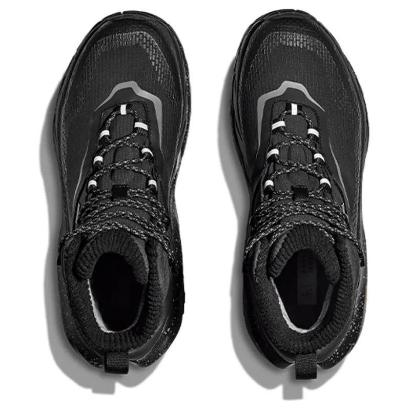 HOKA ONE ONE Kaha 2 Anti-Slip Wear-Resistant High-Top Trekking Shoes Women's Black Sneakers 1155195-BBLC