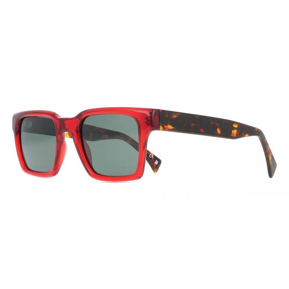 Full Rim Square Transparent Red Smartbuy Collection Hibiscus 94765s C3 Fashion Unisex Sunglasses