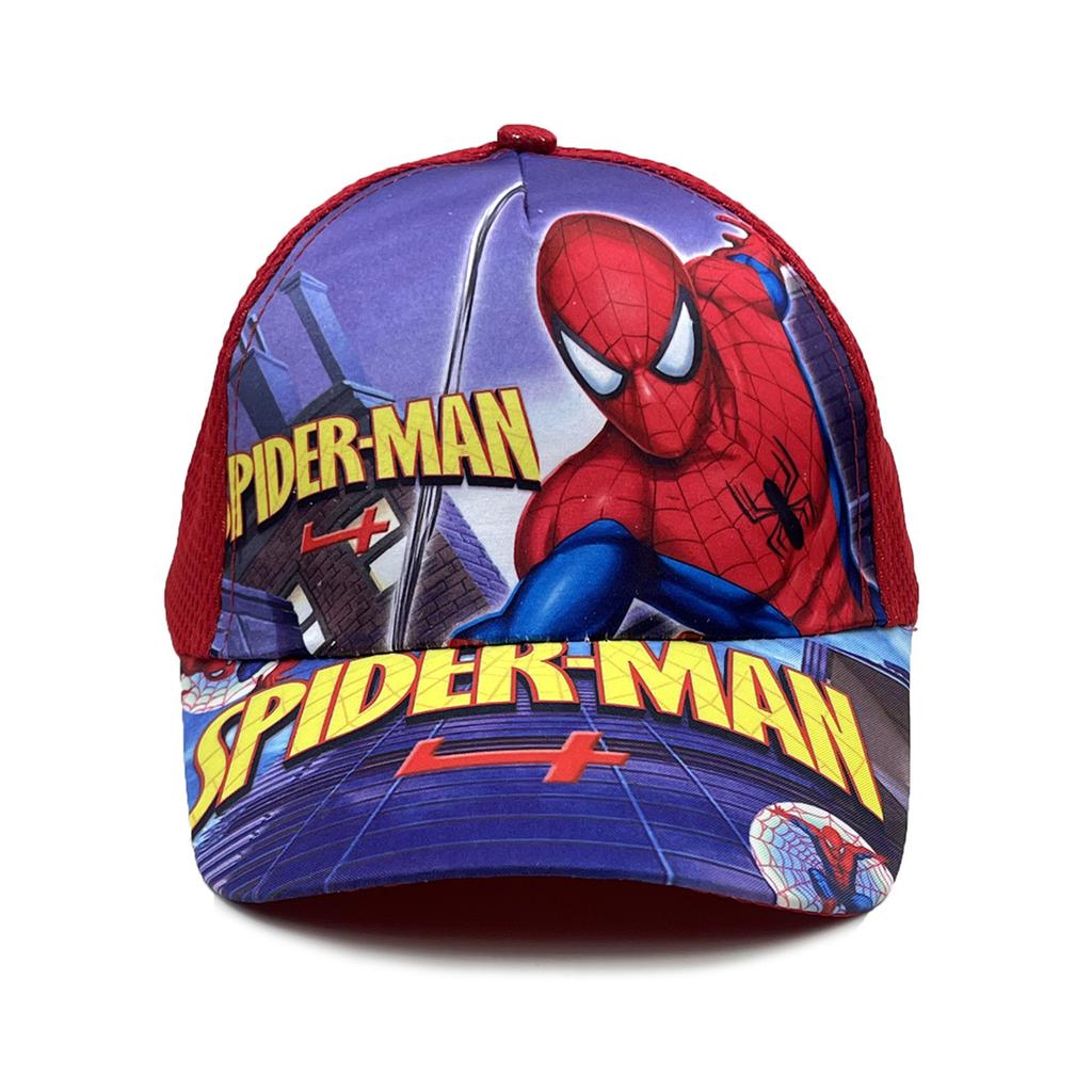 New Spider Cartoon Peripheral Printing Children's Baseball Cap Wide Brim Spring and Summer Cartoon Sun Hat