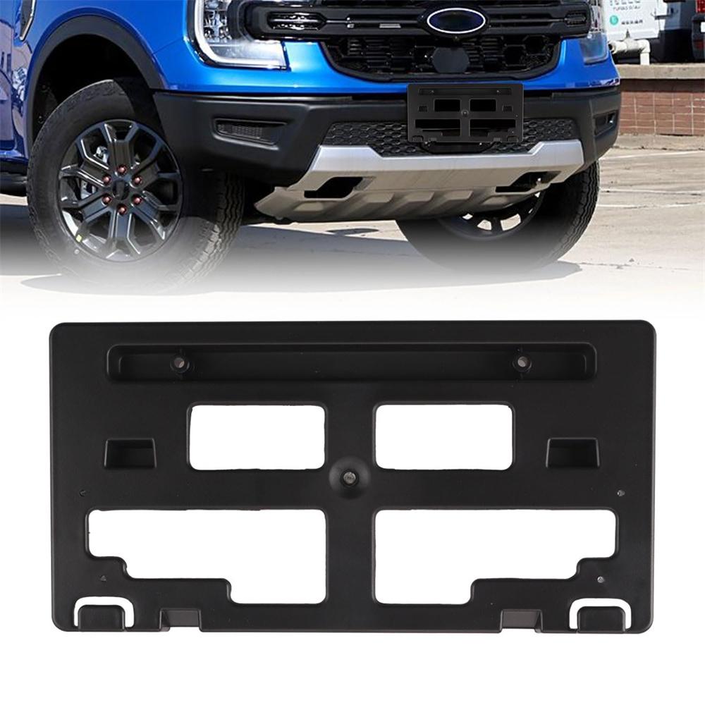 Front License Plate Bracket Holder Black New For Ford Ranger 2019-2022