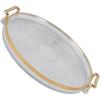 Decor Round Serving Tray, Gold Handle Round Serving Tray Display Gold Multifunctional for Desserts (Transparent)