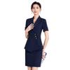 2024 Women's Striped Suit Set: Professional Autumn/Winter Uniform for Hotel, Bank Receptionists
