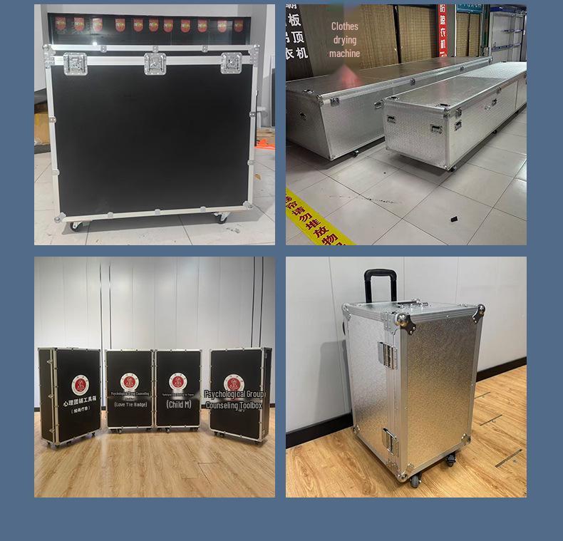 Customized Aluminum Alloy Shockproof Flight Case - Compression-Resistant Instrument Tool Box Trolley
