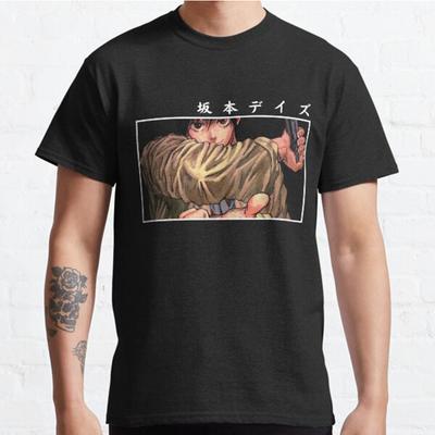 Camisas Casuais Masculinas de Verão Manga Curta Nagumo Sakamoto Anime Camisetas Pretas Camisetas Oversized