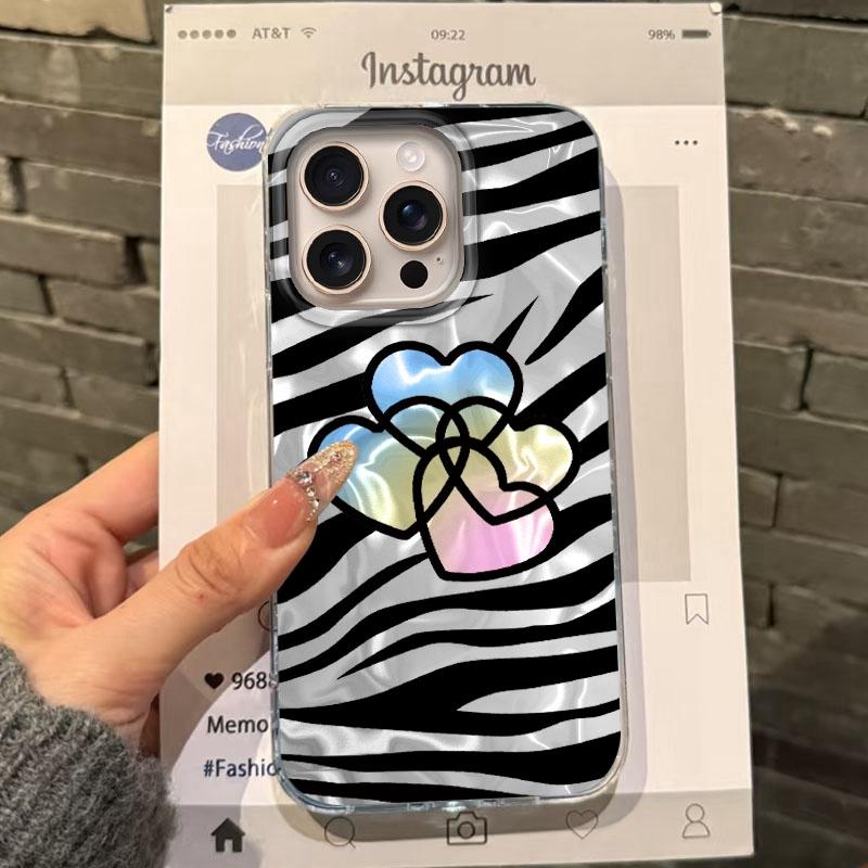 Cartoon Cat Love Love Heart Girl Women Case For Apple iphone 16pro 15 15plus 16 14 13 Pro Max 16e 12 11 7 8 Plus XR Fundas Cover