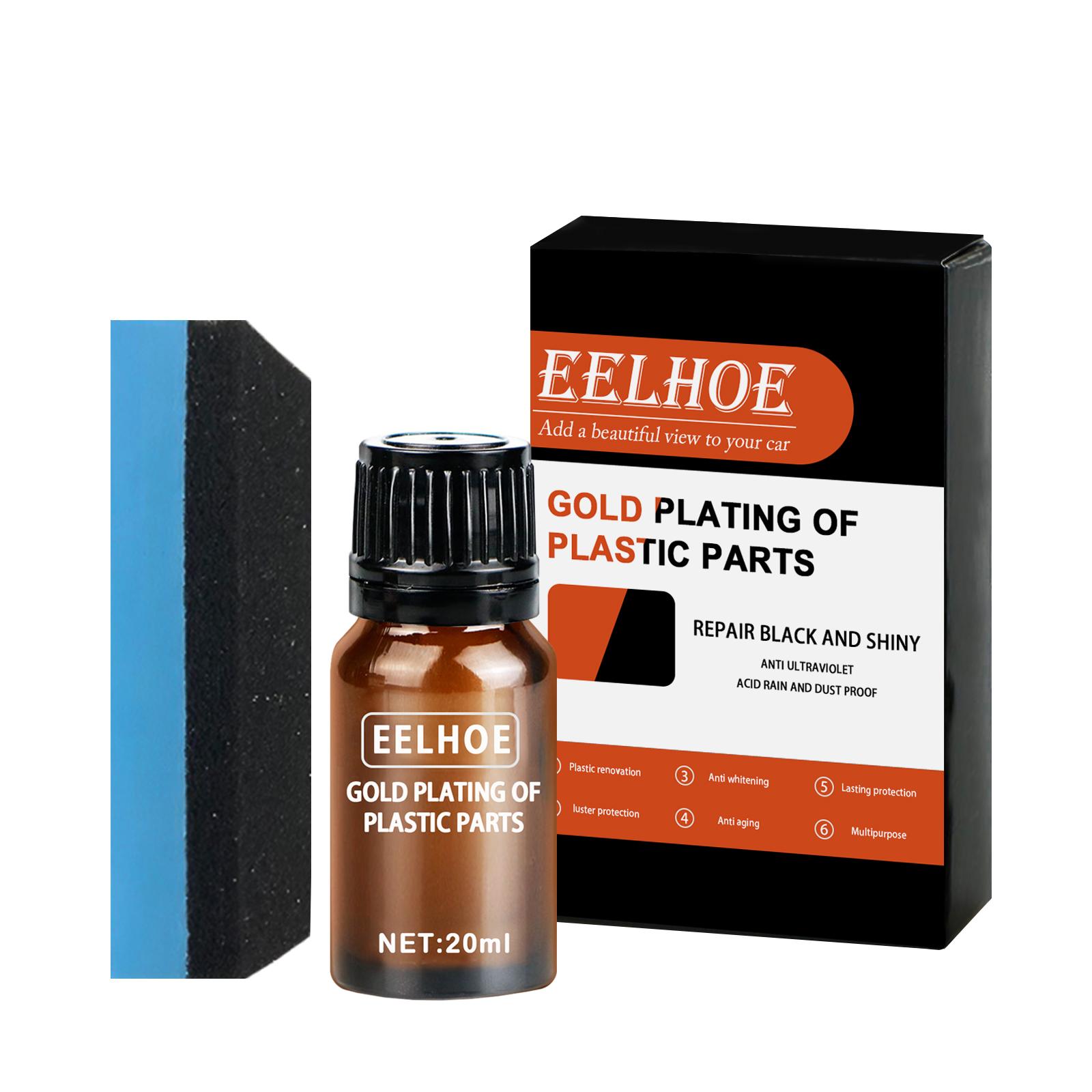 EELHOE 20ml set interior plastic crystal plating solution car dashboard plastic refurbishment glazing maintenance agent 10ml