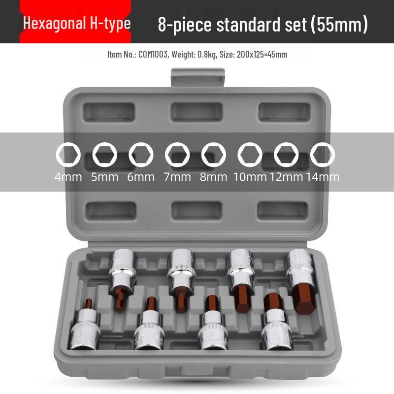 1/2" Electric Hex Socket Wrench and Screwdriver Bit Set