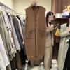 Long V-neck knitted vest skirt large size soft waxy vest dress lazy wind belly sweater skirt women's clothing