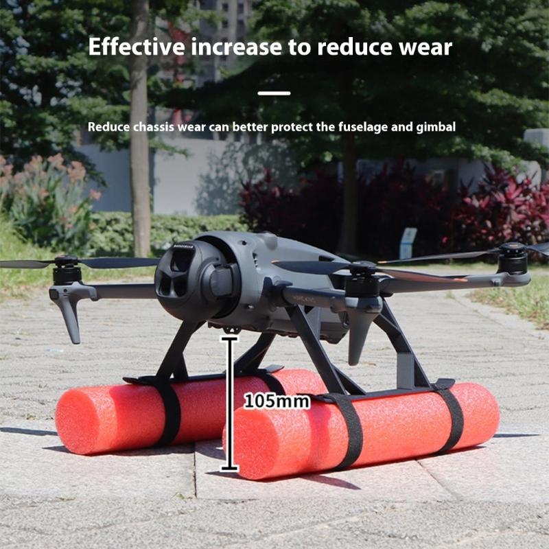 Heightening Landing Gear for 4 Drones With 105mm Elevations Water Floatation Kit AntiWear Protections Frame