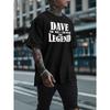 European Size Men's Summer Short-Sleeve T-Shirt with A-Z Letter Print - Round Neck Casual Top, Regular Fit Breathable Spring/Summer Wear