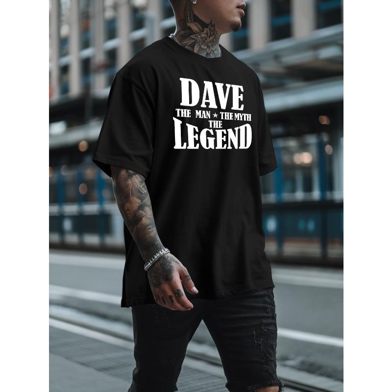European Size Men's Summer Short-Sleeve T-Shirt with A-Z Letter Print - Round Neck Casual Top, Regular Fit Breathable Spring/Summer Wear
