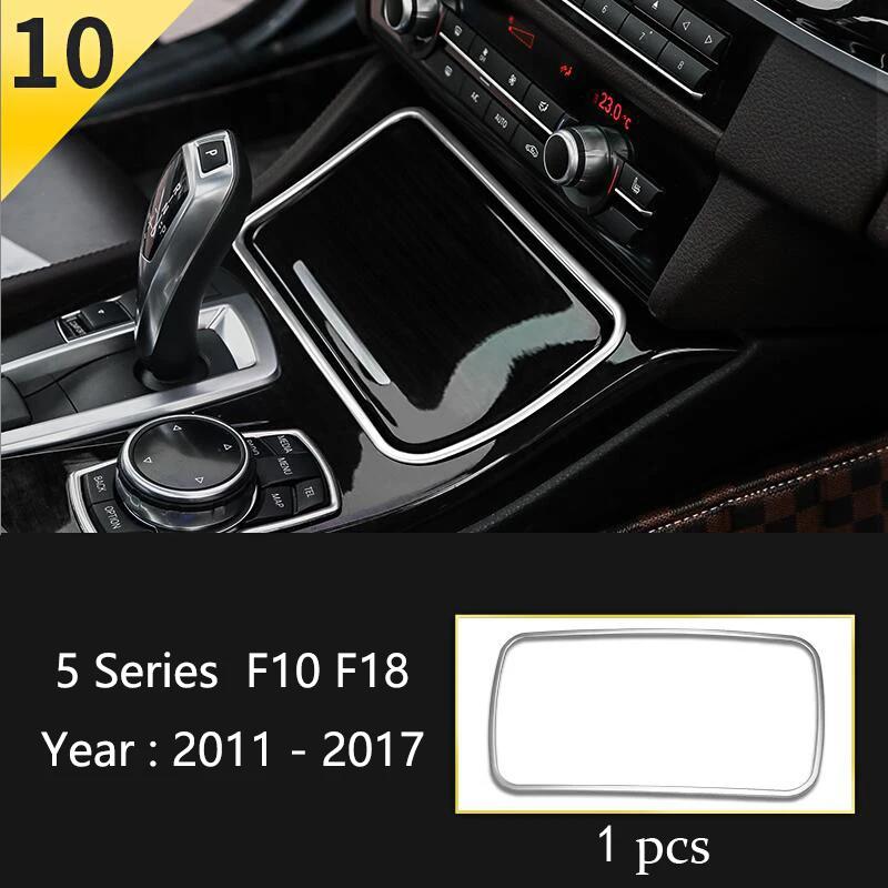 Matte Car Styling Interior Door Audio Stereo Speaker Sequ Decorative Cover Trim For BMW 5 Series F10 F11 F18 Auto Accessories