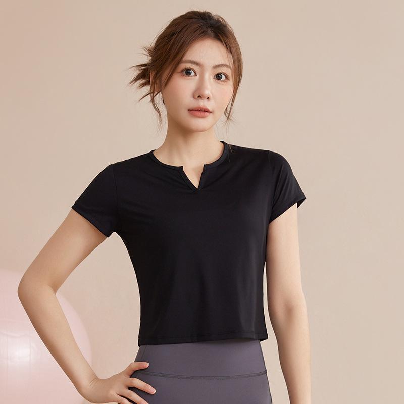 Женская летняя спортивная футболка большого размера с коротким рукавом, быстросохнущая 2XL чёрный