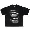 Grin Fang Mouth Graphic Boxy T-Shirt, Oversized, Graphic, T-shirt, Streetwear