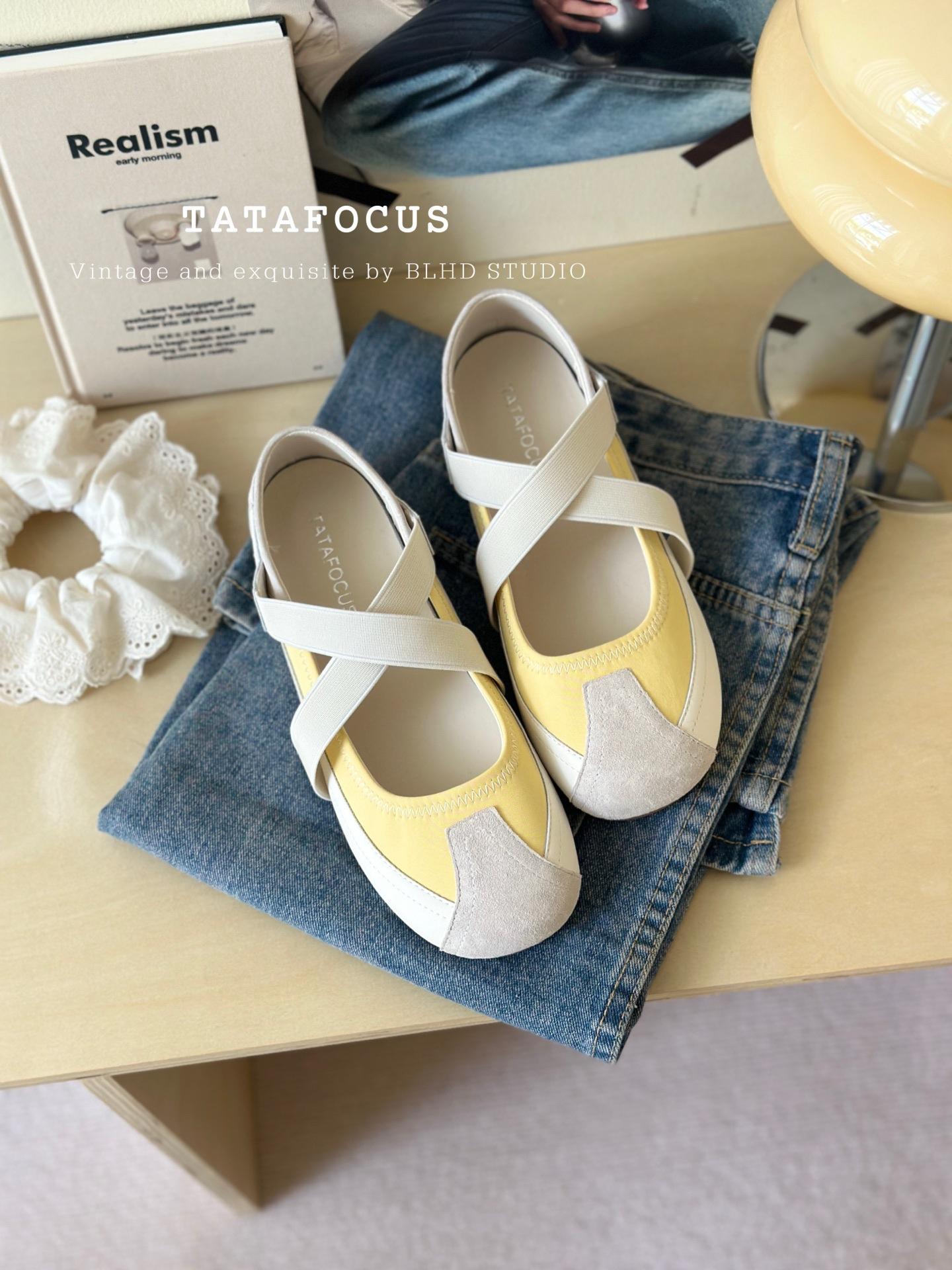 

Leather cross belt shallow mouth ballet single shoes women s 2025 spring and summer new hollow low heel casual shoes Mary Jane shoes 35