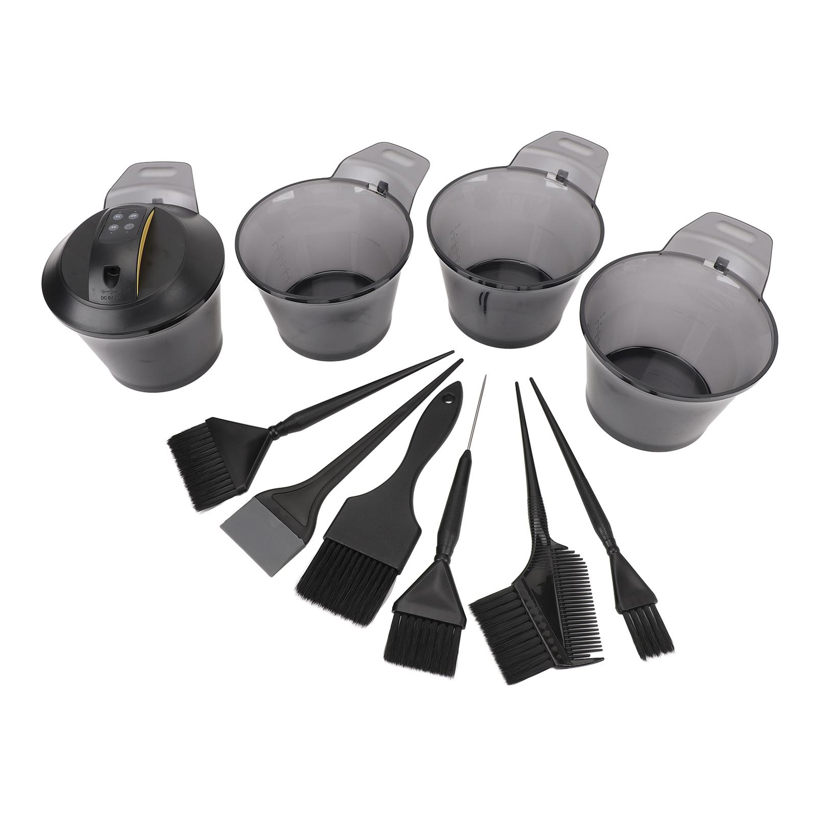 

Электрический миксер для краски для волос, быстрое равномерное смешивание, автоматический блендер для крем-краски для волос с 4 чашами 6 US PLUG