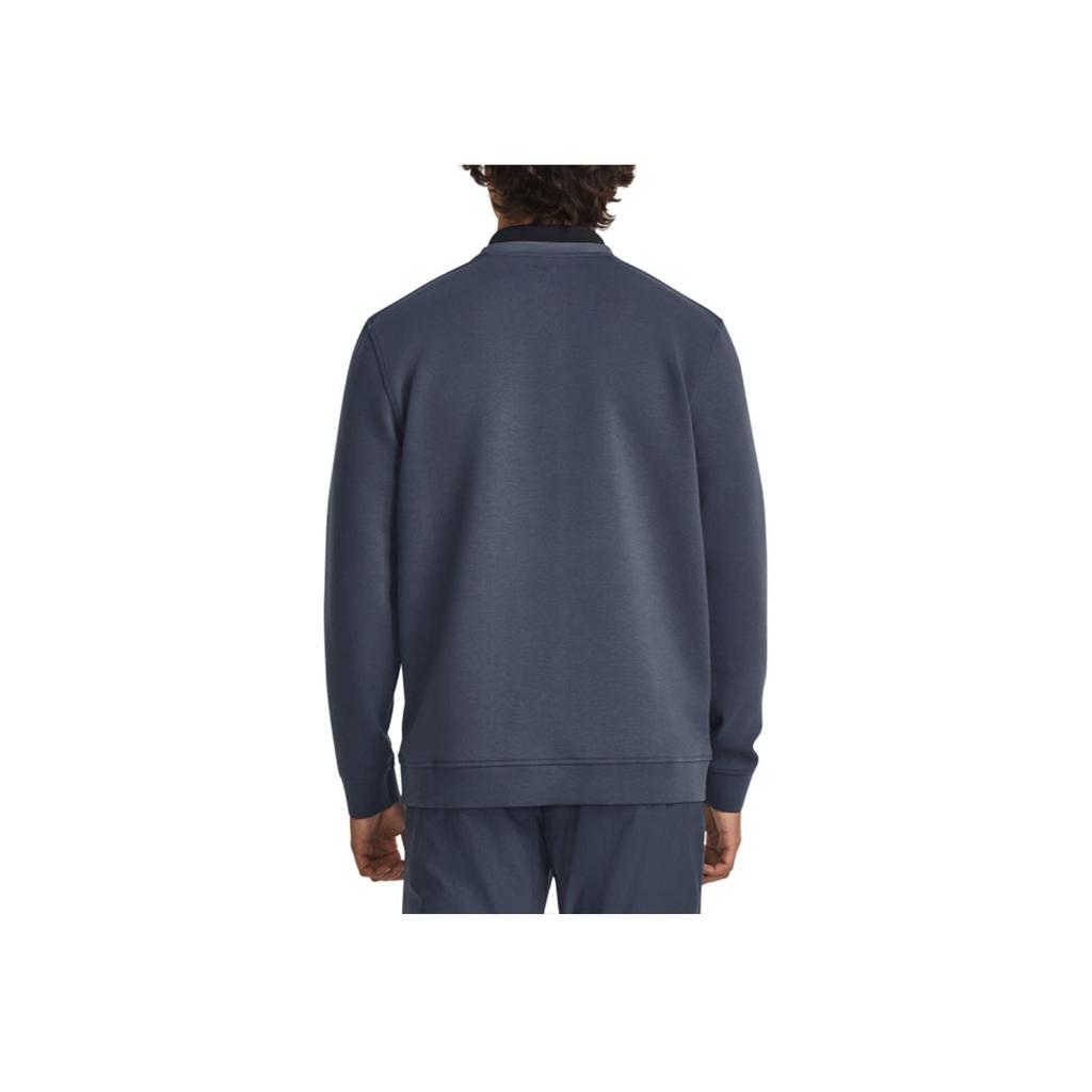 Under Armour Tour Tips Solid Color Crew Neck Golf Sweatshirt Men Sweatshirt Gray 1379735-044
