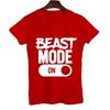 Men'S Tees Shirts Beast Mode on Print Funny Design Tshirt Short Sleeve Vacation Tops Male Women T-shirt Oversize Summer Clothes