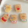 Girls Hair Clip with Butter Bear Women Kid Hairgrips Bear Headdress Barrettes Heart Shape Sweet 2000s Girls Hairpin