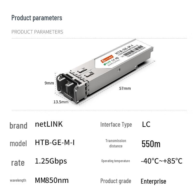 netLINK SFP Gigabit Multimode Dual Fiber Optical Module