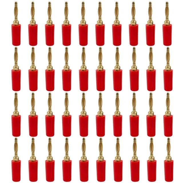 40pcs 2MM Banana Plug Socket 10A Small Lantern Plug Adaptor Connector Pure Copper Power Supply Terminal Red Black Green