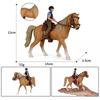 Dollhouse Simulation Animals Horse Racing Models Action Toy Figures Solid Collection Model Dolls Educational Toys Children