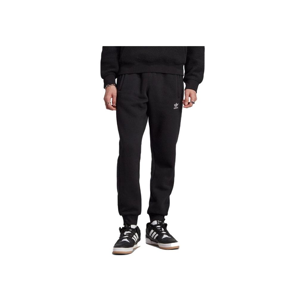 Adidas Originals FW23 Logo Print Elastic Waist Jogger Pants Men Bottoms Black II5791