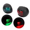 Paar Signallampen Kugelförmig Rot Grün LED Wasserdicht Bootsnavigationslicht DC12V 24V 3W Schwarz