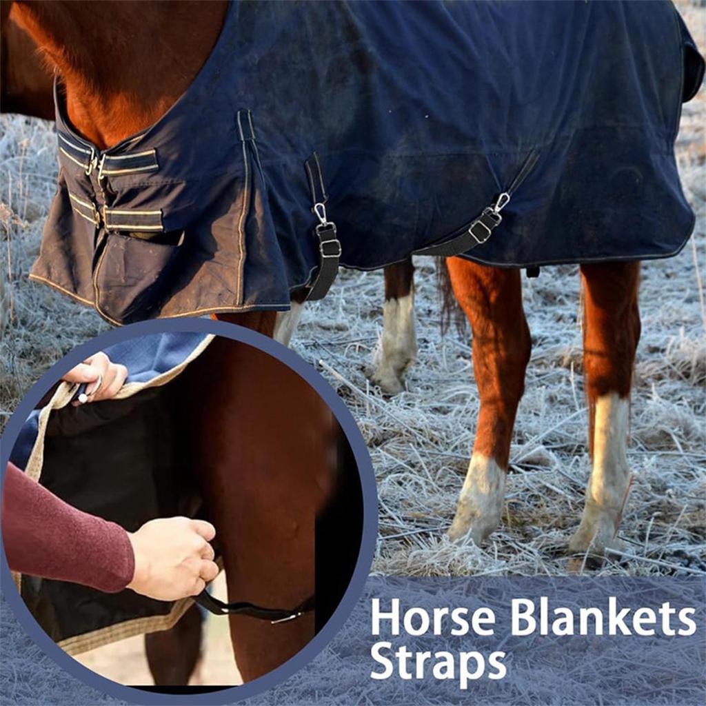 Horse Blanket Sheet Leg Straps Horse Blanket Elastic Leg Straps Adjustable Quick-Release Accessories Equestrian Riding Belt