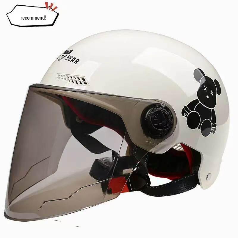 Certified Electric Bike Helmet with Sun Protection, Cute & Universal Half Helmet for Men and Women, All-Season Cycling Safety.