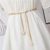 European and American-Style Black and White Niche Metal Chain Women’s Belt—Trendy Versatile and Perfect for Summer