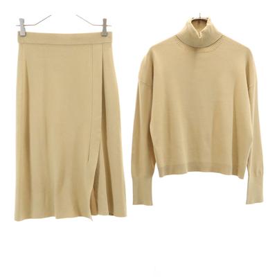 PLST Langarm Rollkragen Strick Set M Beige Damen Gebraucht