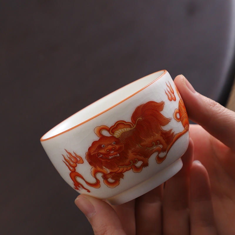 Janpanese Style Ceramic Teacup Handmade Portable Ceramic Tea Cup Household Exquisite Master Cup Tea Teaware Accessories New