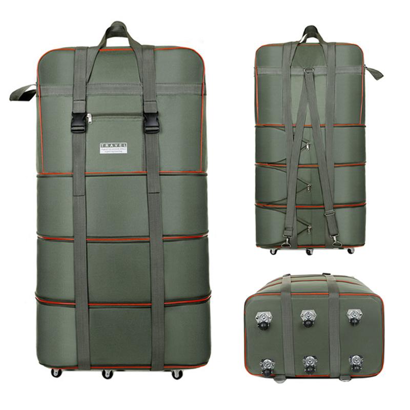 Bolsa de Viaje Plegable Maleta Rueda Universal Caja de Almacenamiento Viajar al Extranjero Envío Aéreo Bolsa de Equipaje Retráctil de Gran Capacidad