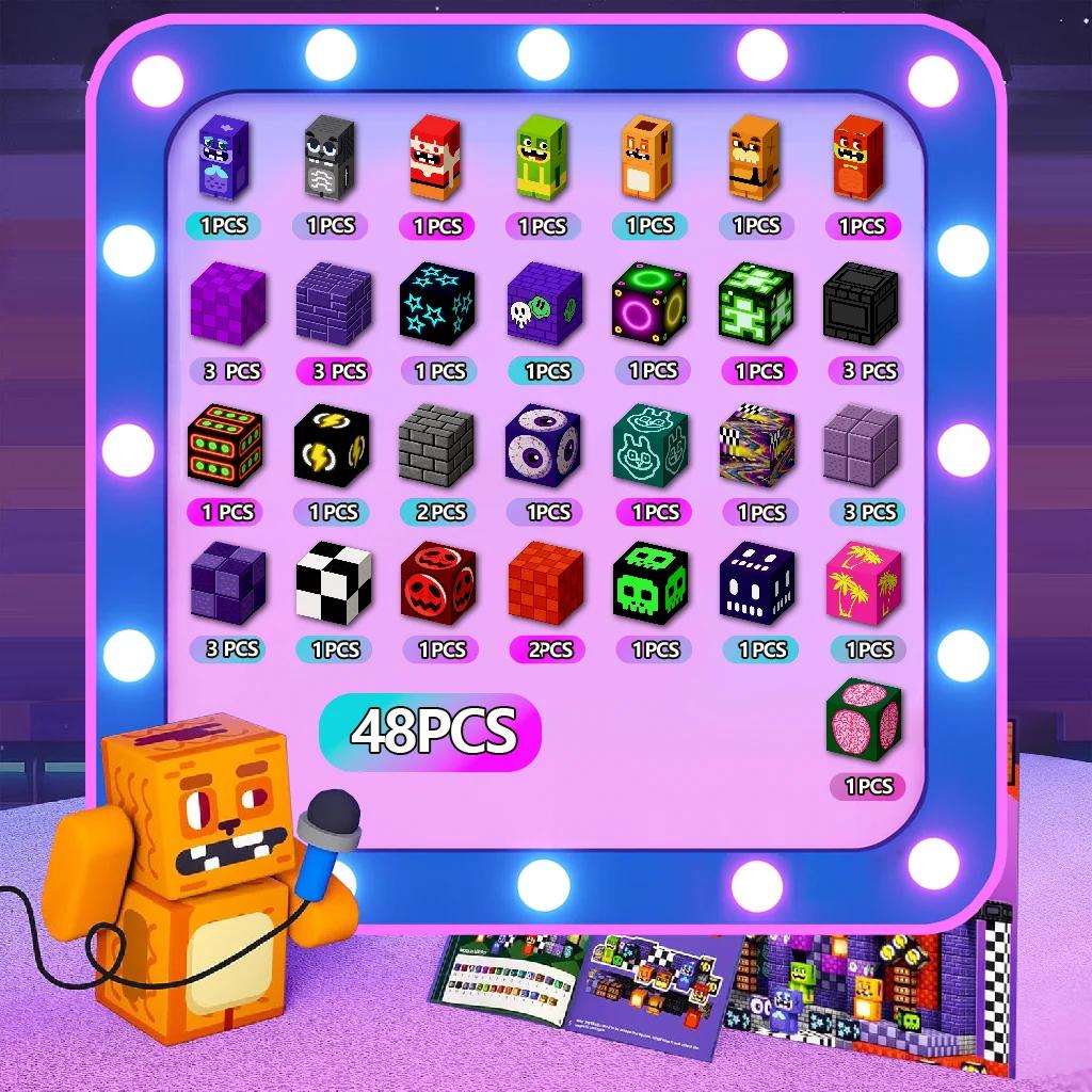 Non-Toxic New Magnetic Building Blocks Magnet Cube Pixel Style Brick Toy Storage Box Lid Can Hold Figures Toys Children Gift