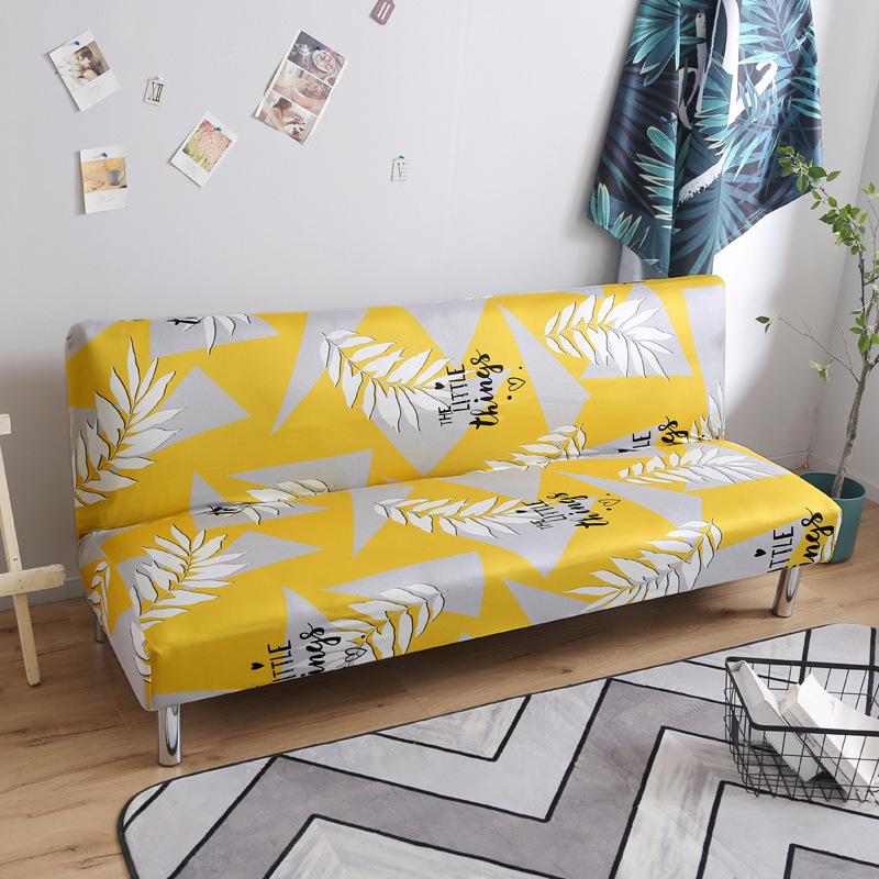 Stretch Folding Sofa Bed Cover Four Seasons Fabric Sofa Cover Full Covered All-Inclusive Double Three-Person Gloves without Support