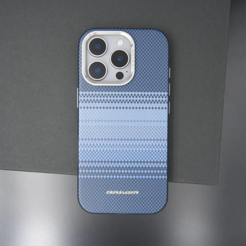 Applicable To Apple 16 Kevlar Carbon Fiber Magnetic Phone Case Apple 15 Promax Advanced Sense Anti Fall Protection Case