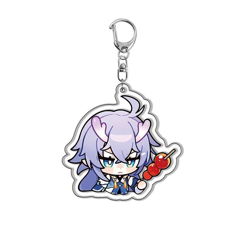 Acrylic Keychains Honkai Star Rail Tingyun Elysia Asta Herta Jing Yuan March 7th Yanqing Key Chain A String Bag Backpack Pendant