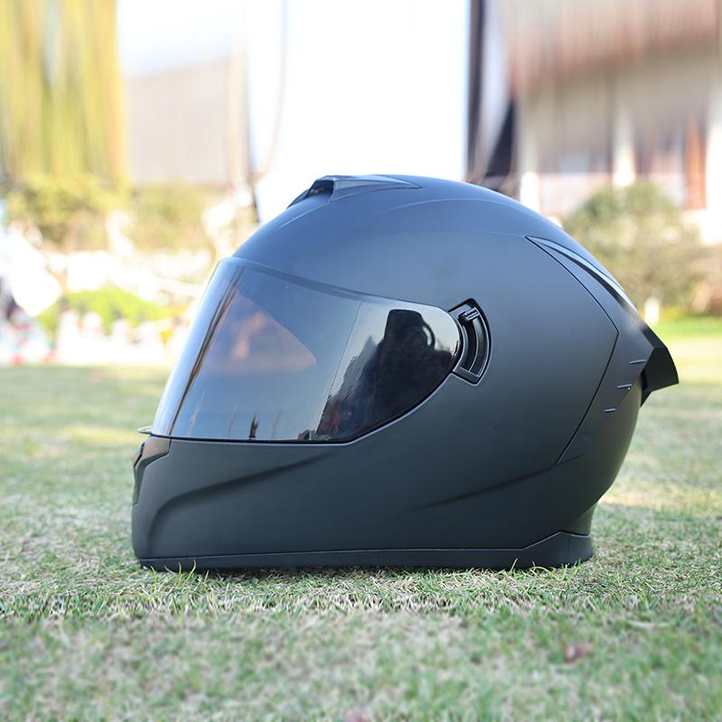 LVS-702 Motorcycle Helmet, Men's and Women's Dual Lens Couple Street Bike Full Helmet, Personality Prone Racing Helmet