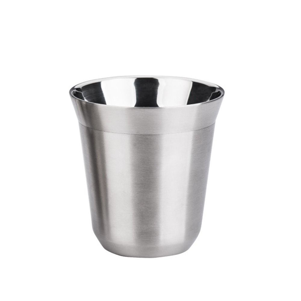 Double Wall Water Cup Portable Coffee Jug Anti-scald Travel Tumbler  Home 160ml серебряный