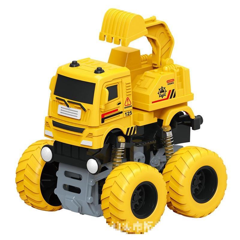 1Pcs Truck Engineering Vehicle Toy Friction Powered Inertia Car With Shock Absorber For Kids Birthday Play Gift