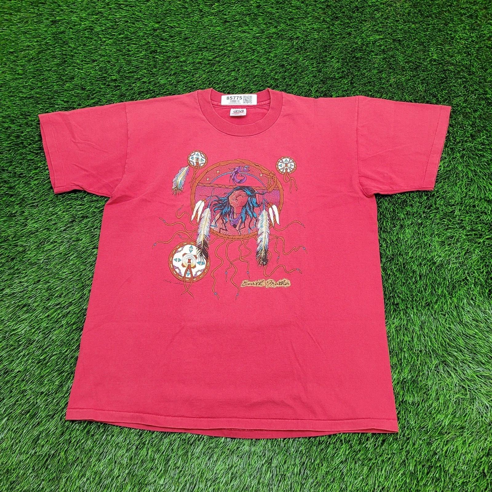 Vintage 90s Native-American Shirt Large 21x26 Dream-Catcher L