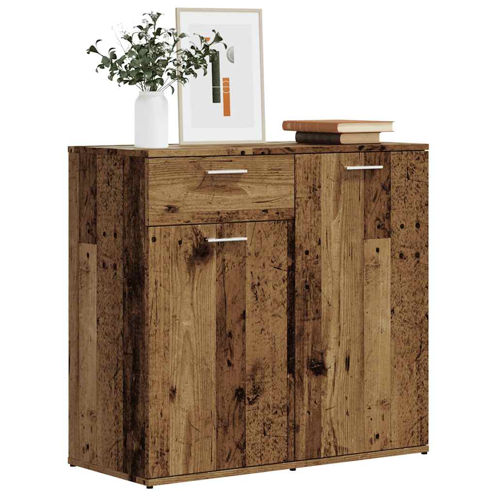 Sideboard with Rustic Wood Look 80 x 36 x 75 cm Engineered Wood