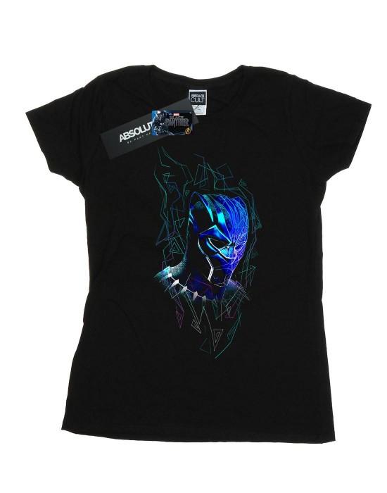 Marvel Damen/Damen Black Panther Neon Mask Baumwoll-T-Shirt