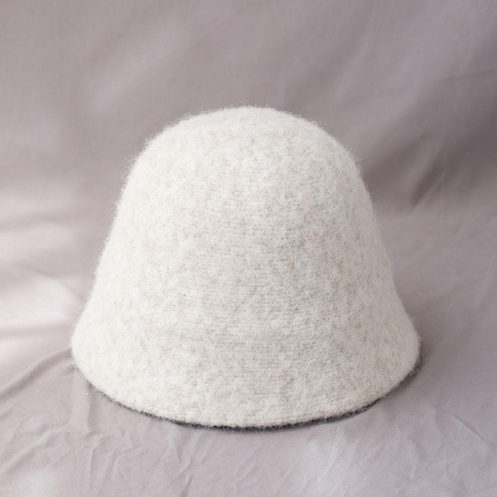 

Japanese Real Woolen Vintage Warm Bucket Hats for Women Felt Retro Dome Top Hats Female Fashion British Style Panama Caps Bonnet 56-58CM білий