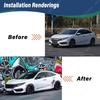 For Honda Civic X FC FK 10th Gen 2016 2017 2018 2019 2020 2021 Car Front Spoiler Splitter Lip Body Decoration Modification Kit